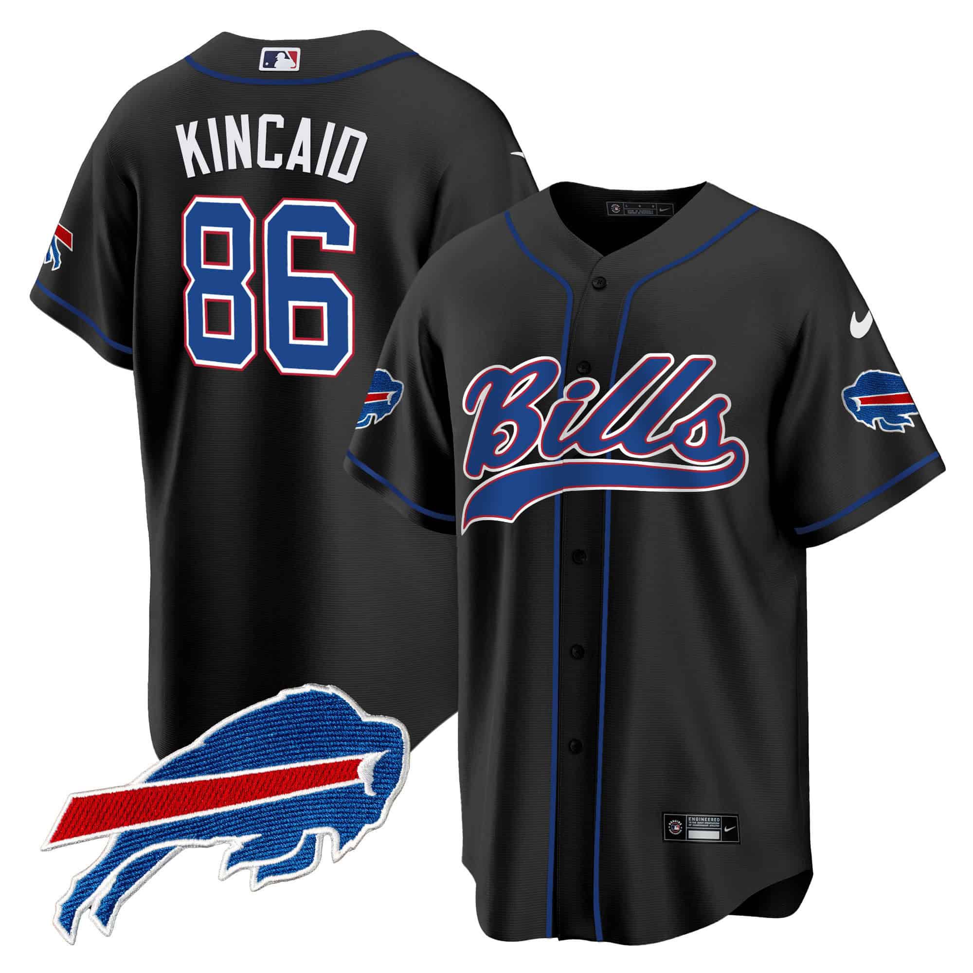 Men Buffalo Bills #86 Kincaid Black 2024 Nike Baseball Game NFL Jersey->indianapolis colts->NFL Jersey